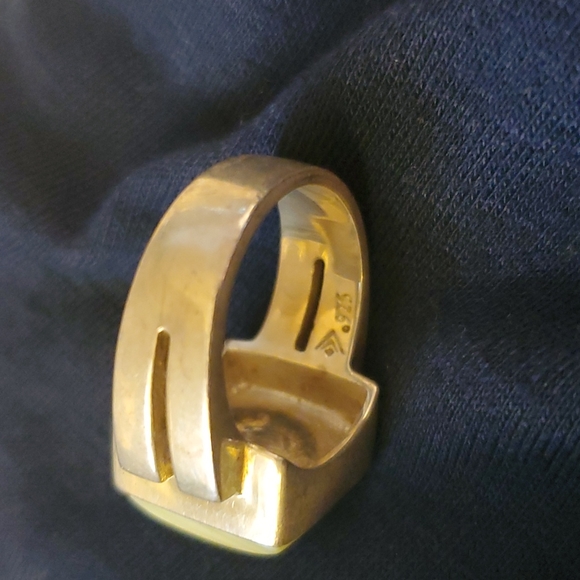 Silpada Ring sz 7, Sterling Silver 925 & Light green, Square Mother of Pearl - Picture 2 of 6